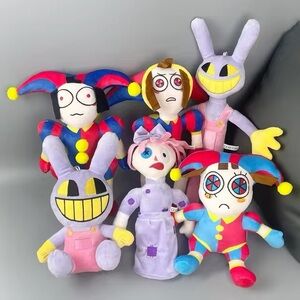 6 PIECE SET — Kawaii The Amazing Digital Circus Plush Toy Soft Stuffed Plushie